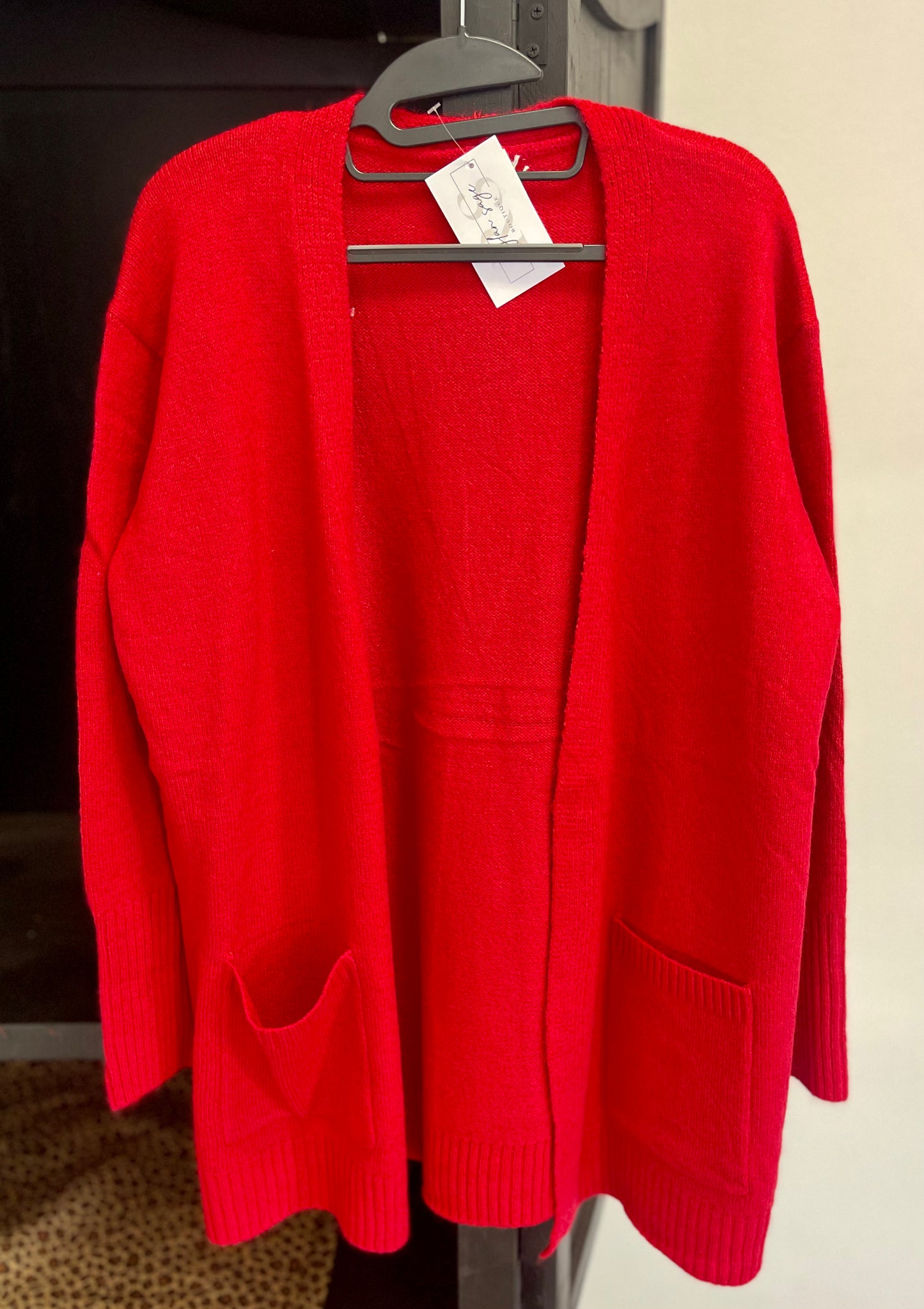 True Red Cardigan