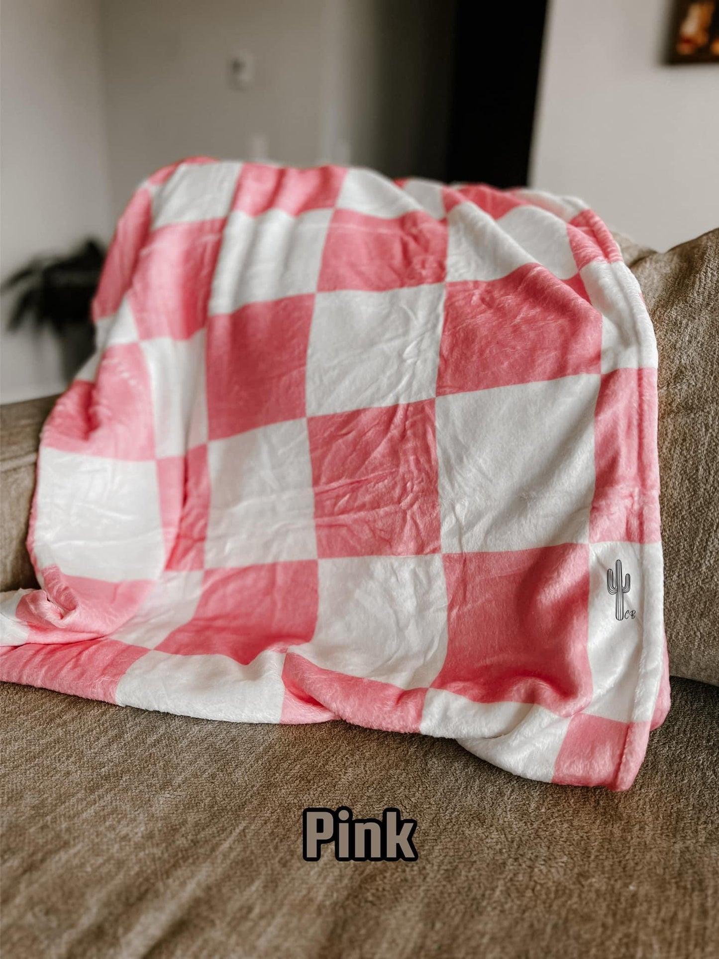 Checkered Plush Blanket