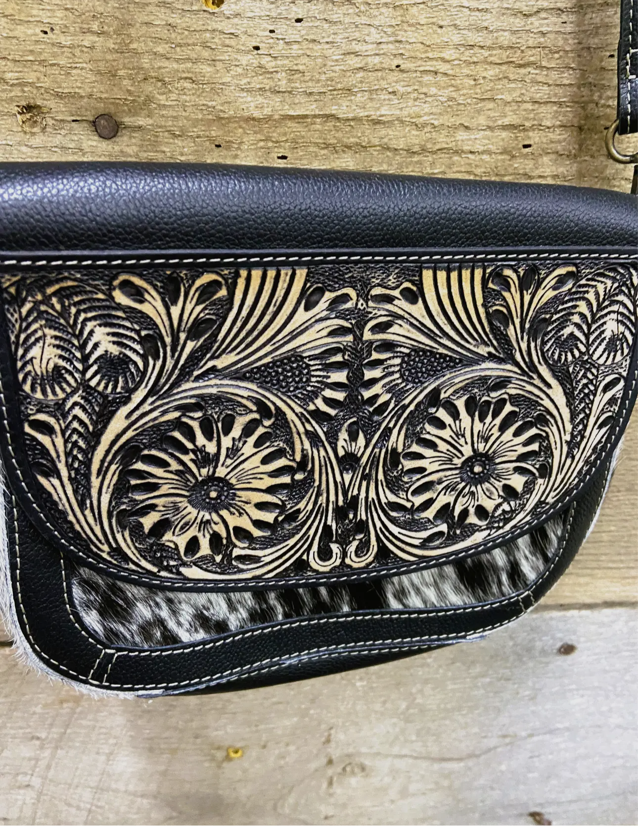 Tooled Leather Crossbody