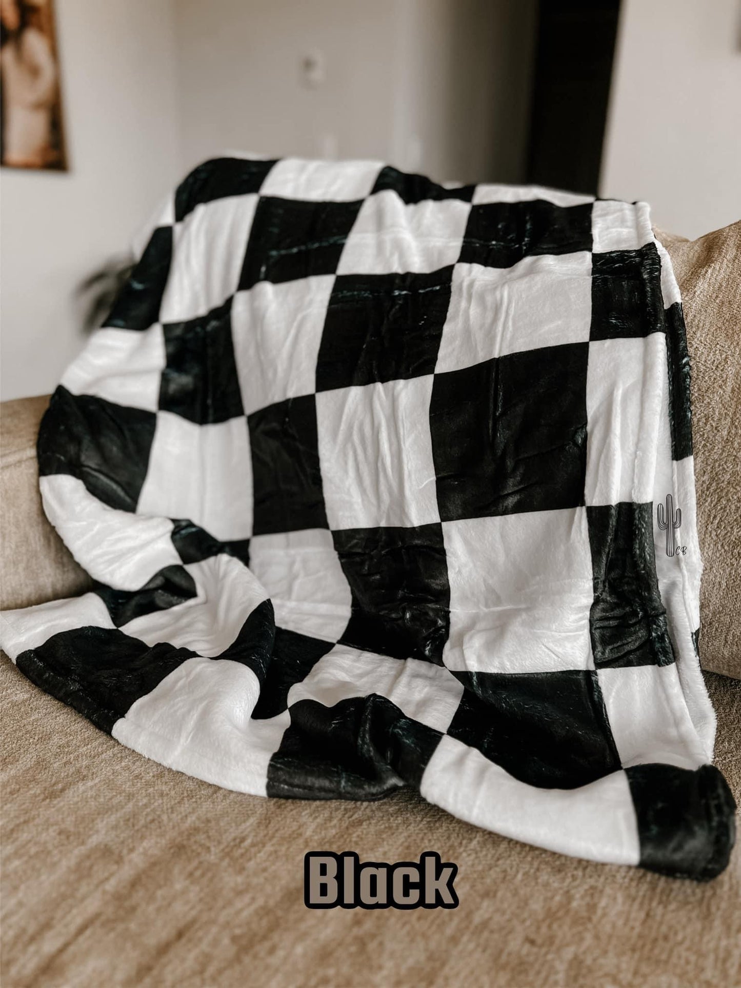 Checkered Plush Blanket
