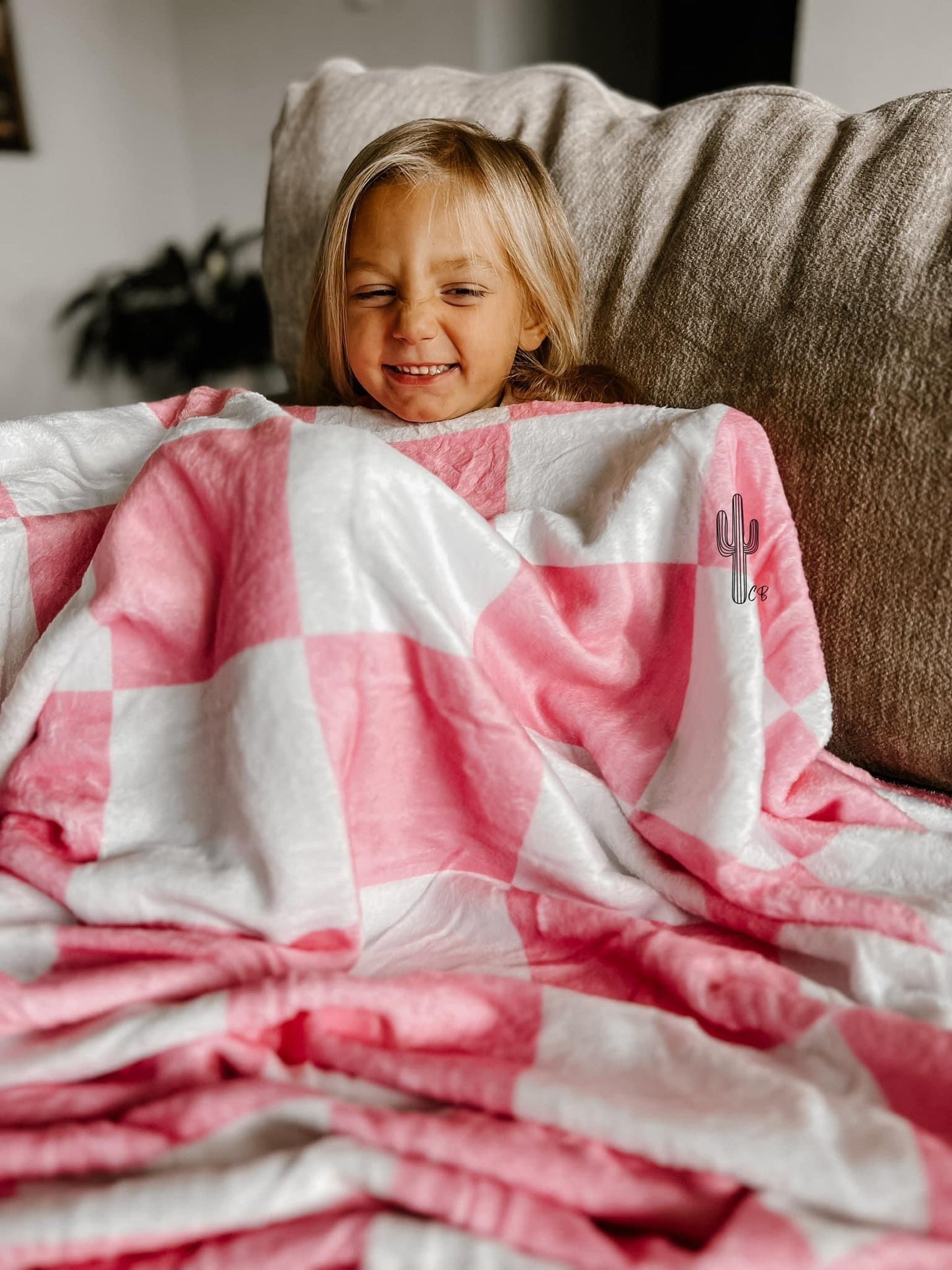 Checkered Plush Blanket