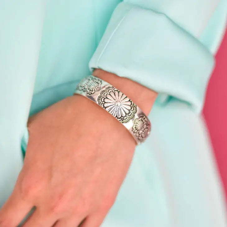 Silver Stamped Bangle