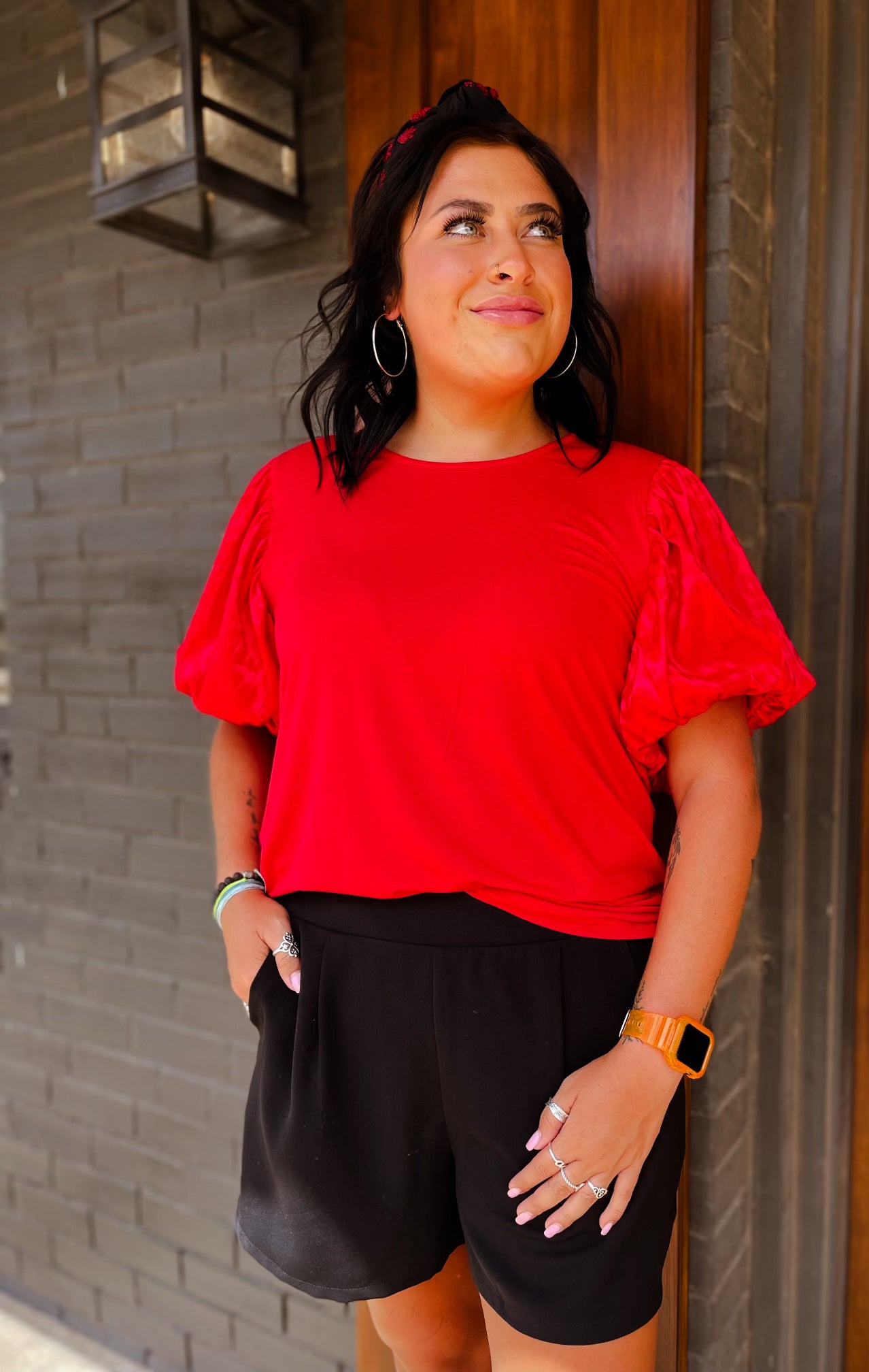 Pleated dress shorts- Black