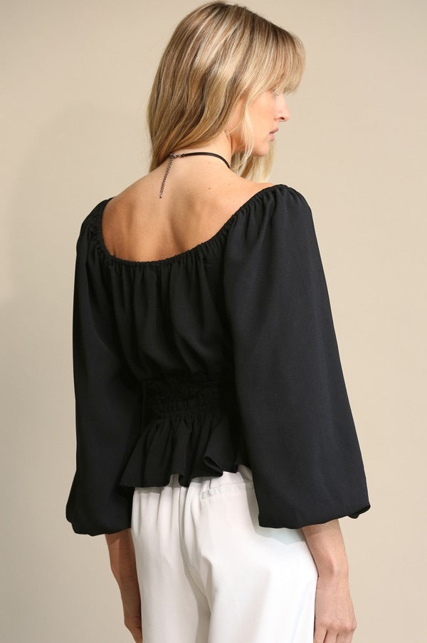 Sweet Heart Puff Sleeve Top