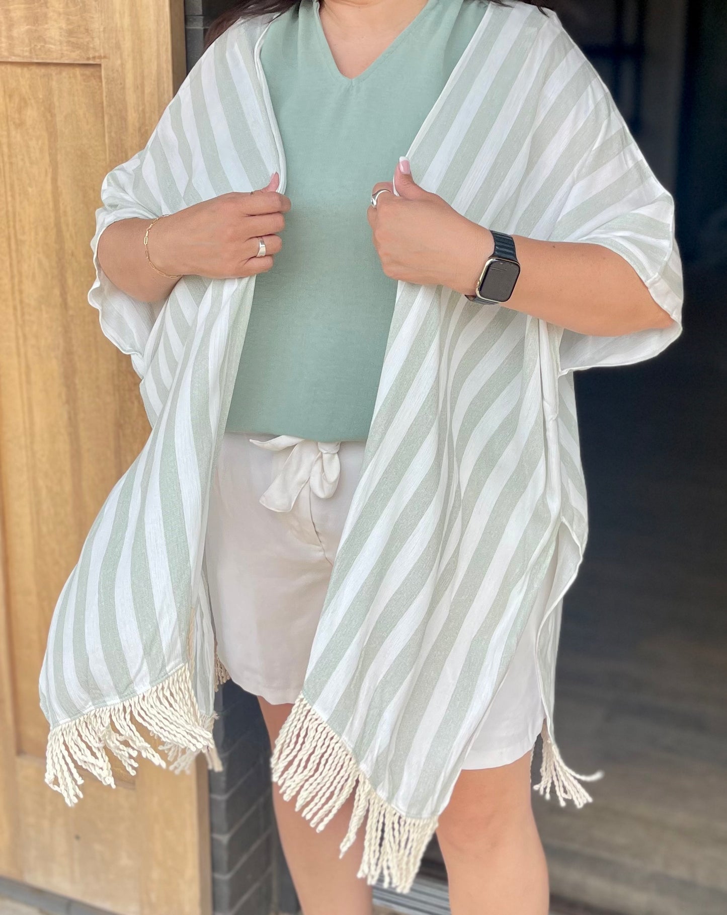 Cardigan with Rope Tassel