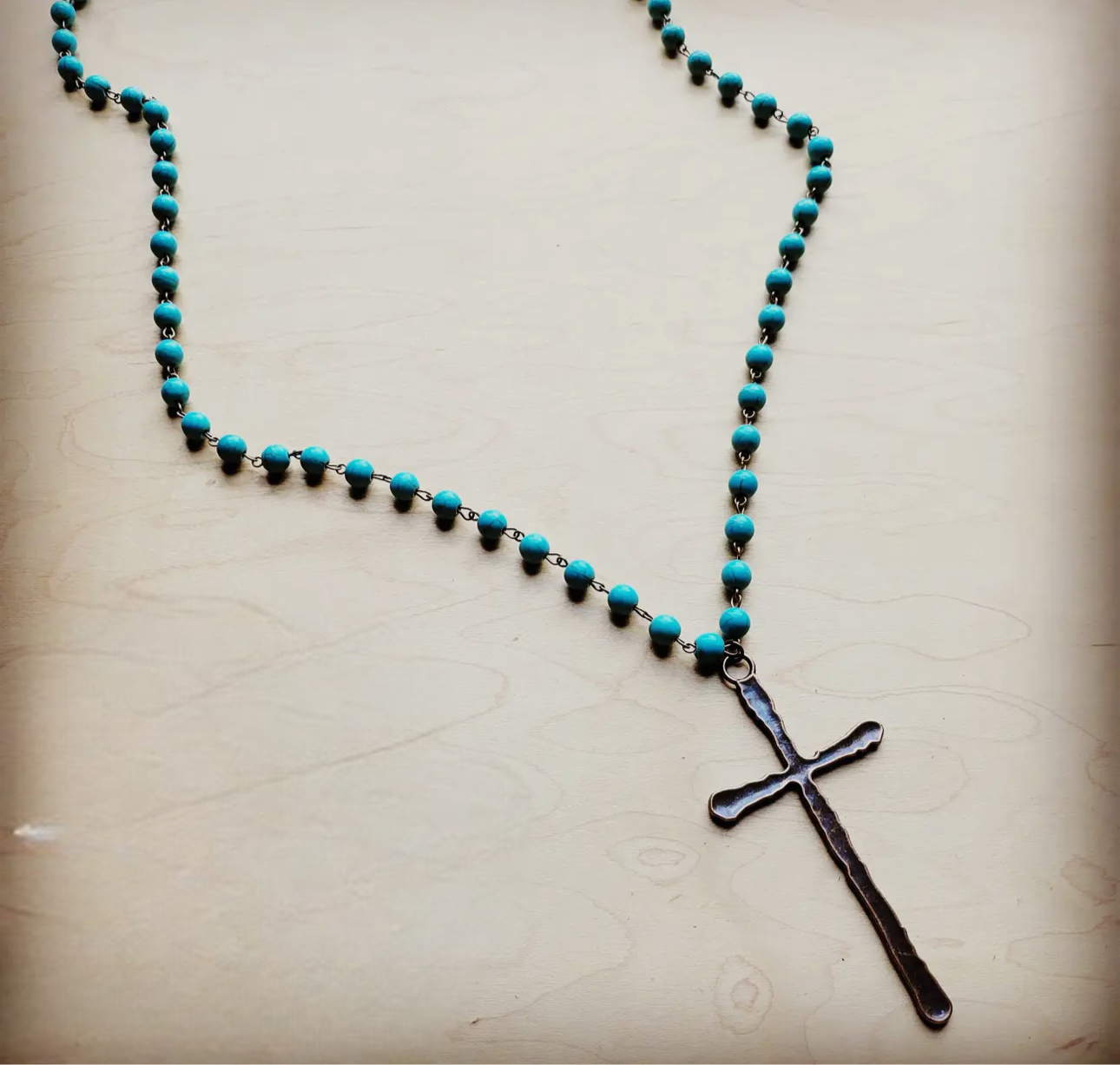 Turquoise Necklace with Cross