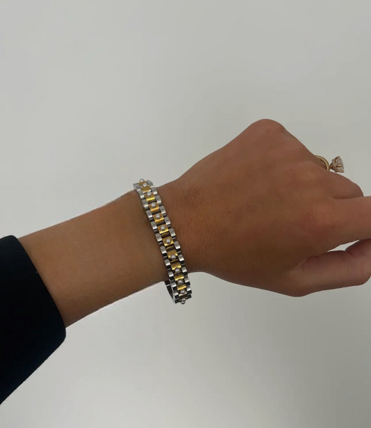 Diamond Two Tone Bracelet