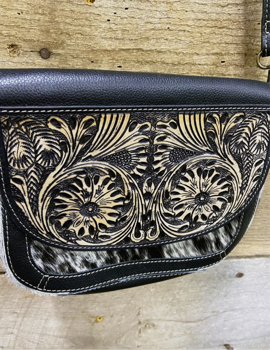 Tooled Leather Crossbody