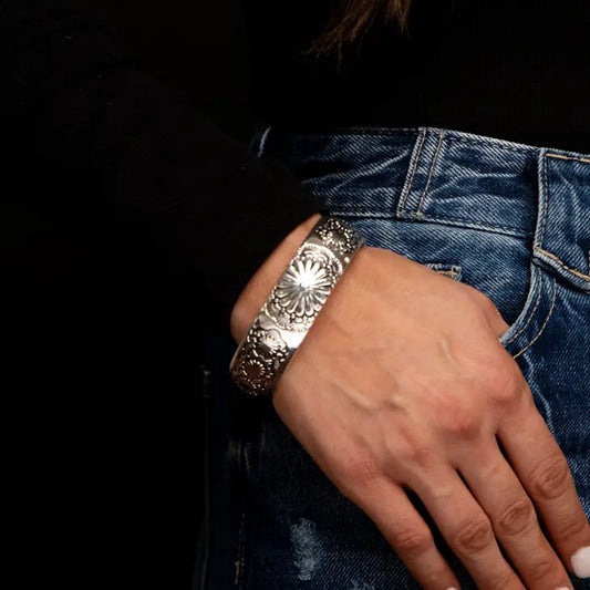 Silver Stamped Bangle